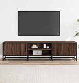 vidaXL Tv-meubel 160x35x41 cm bewerkt hout metaal bruin eikenkleur