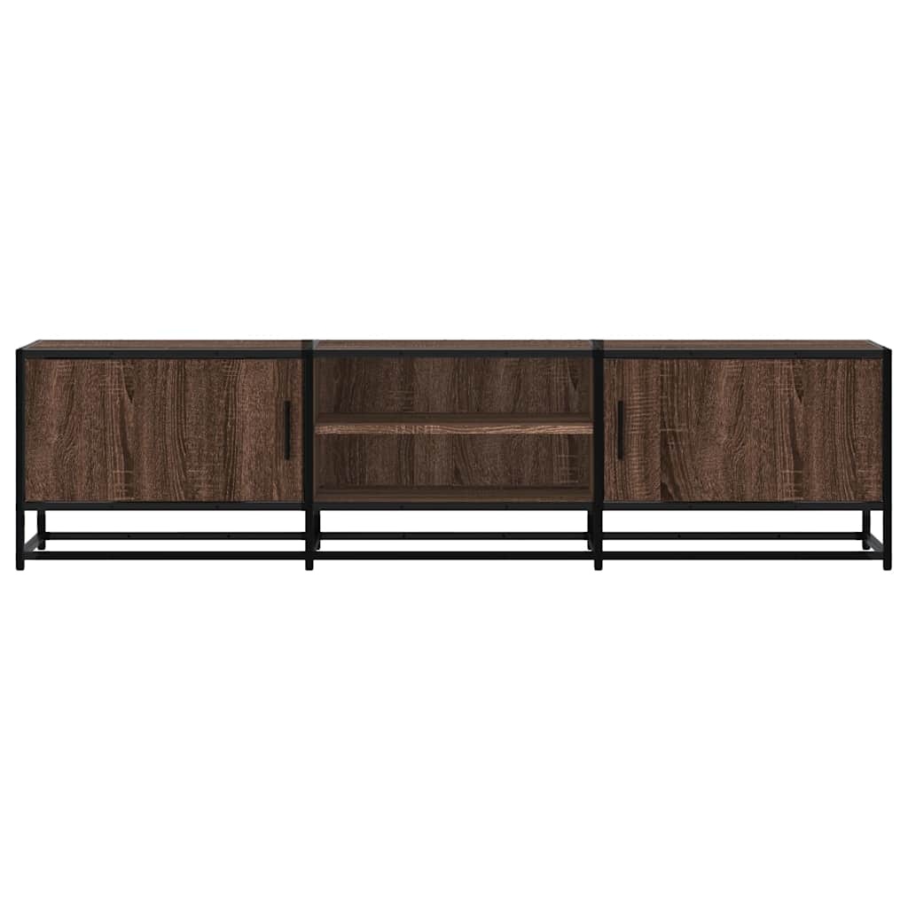 vidaXL Tv-meubel 160x35x41 cm bewerkt hout metaal bruin eikenkleur