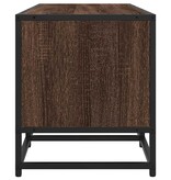 vidaXL Tv-meubel 160x35x41 cm bewerkt hout metaal bruin eikenkleur