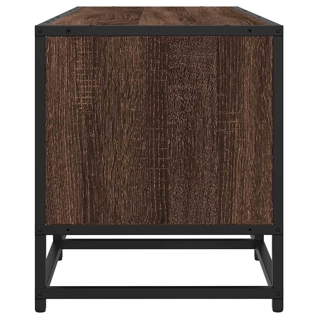 vidaXL Tv-meubel 160x35x41 cm bewerkt hout metaal bruin eikenkleur