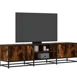 vidaXL Tv-meubel 160x35x41 cm bewerkt hout metaal gerookt eikenkleur