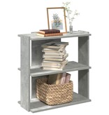 vidaXL Boekenkast 3-laags 60x30x60 cm bewerkt hout betongrijs