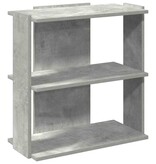 vidaXL Boekenkast 3-laags 60x30x60 cm bewerkt hout betongrijs