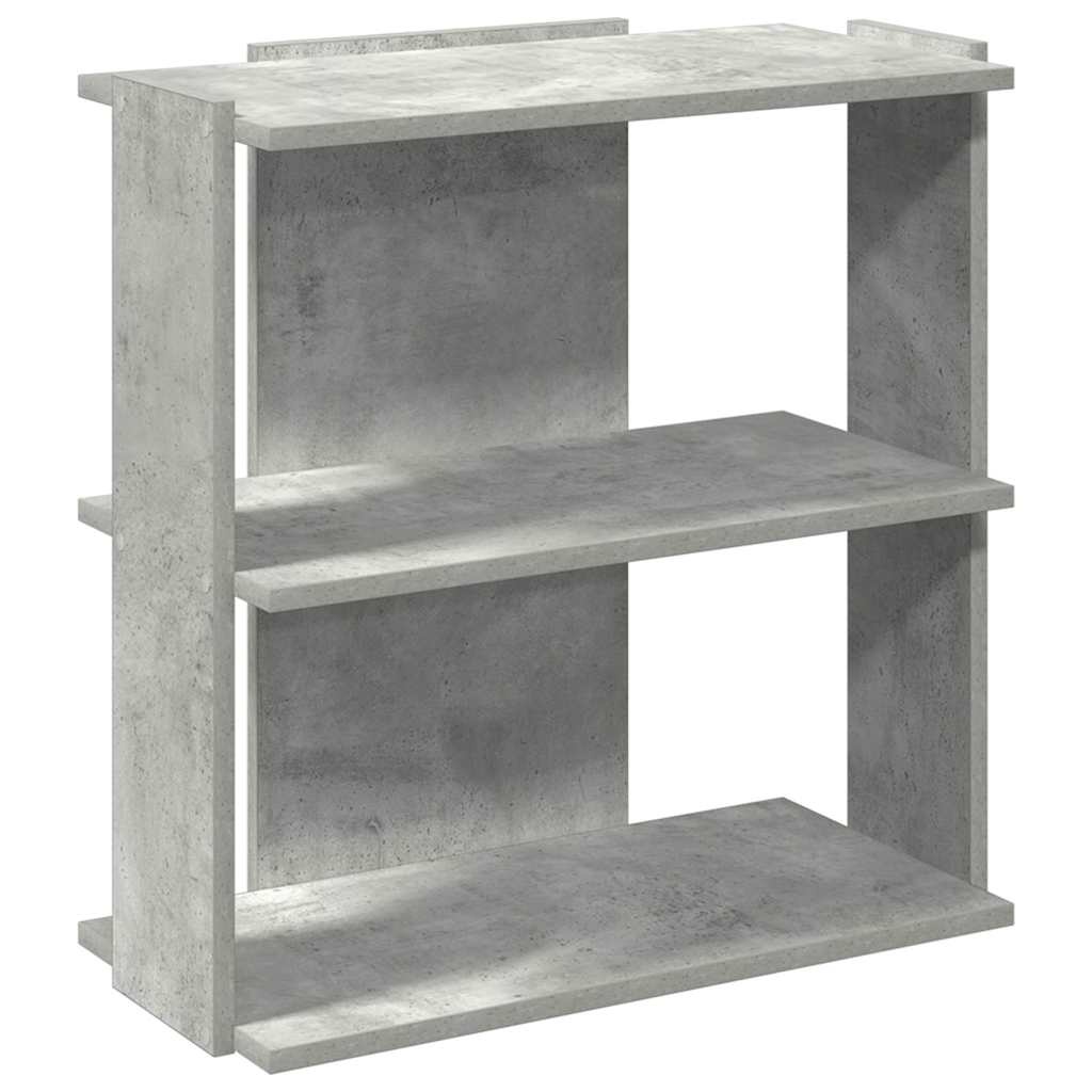 vidaXL Boekenkast 3-laags 60x30x60 cm bewerkt hout betongrijs