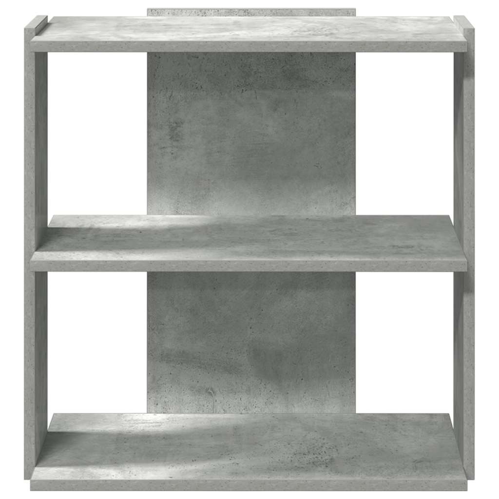 vidaXL Boekenkast 3-laags 60x30x60 cm bewerkt hout betongrijs