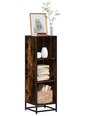 VidaXL Boekenkast 33,5x33x107,5 cm bewerkt hout gerookt eikenkleurig