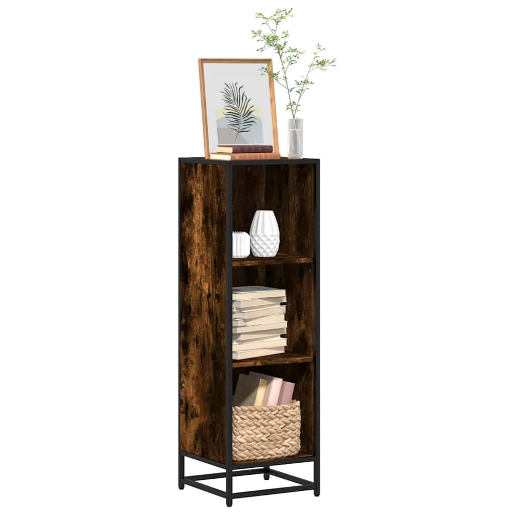 vidaXL Boekenkast 33,5x33x107,5 cm bewerkt hout gerookt eikenkleurig