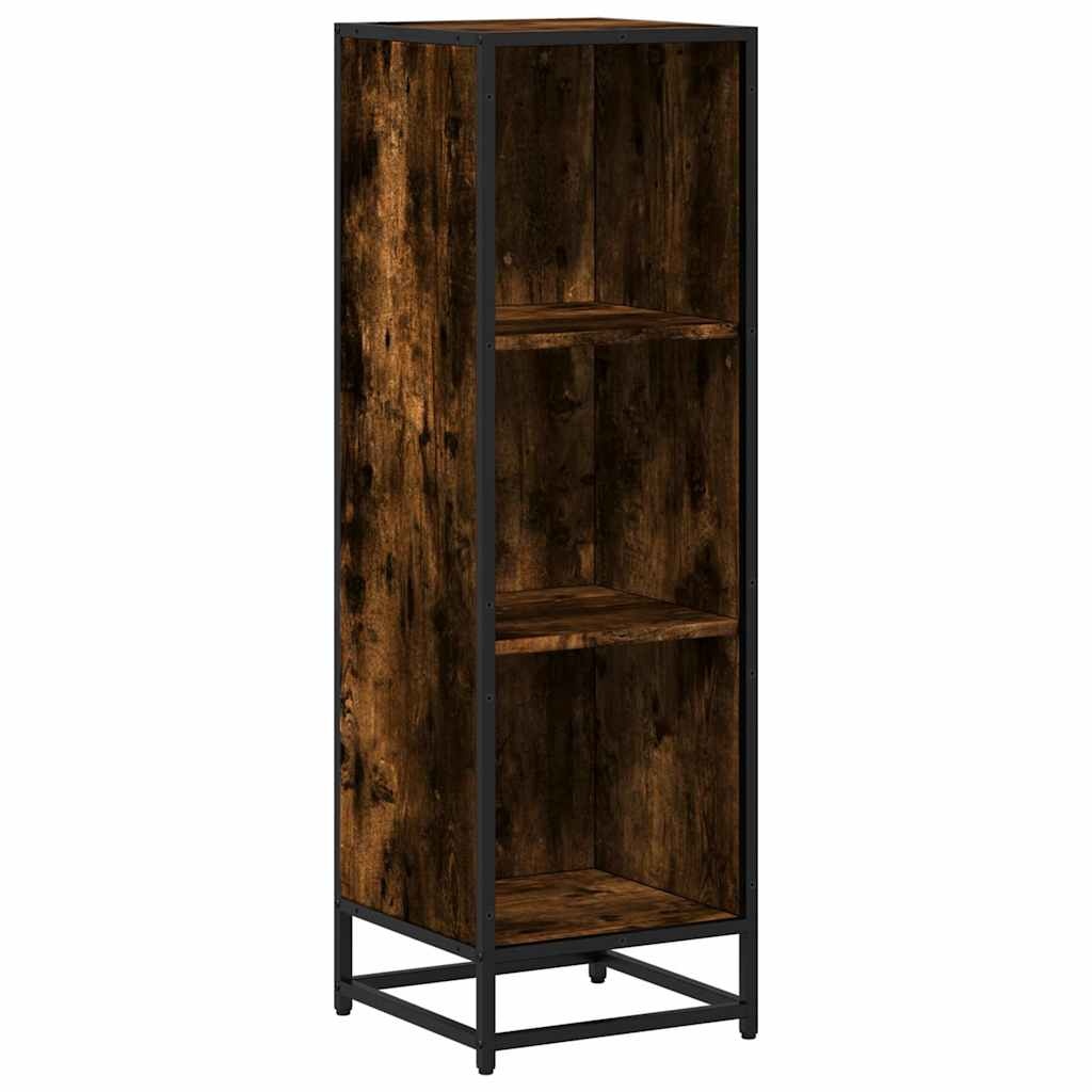 vidaXL Boekenkast 33,5x33x107,5 cm bewerkt hout gerookt eikenkleurig