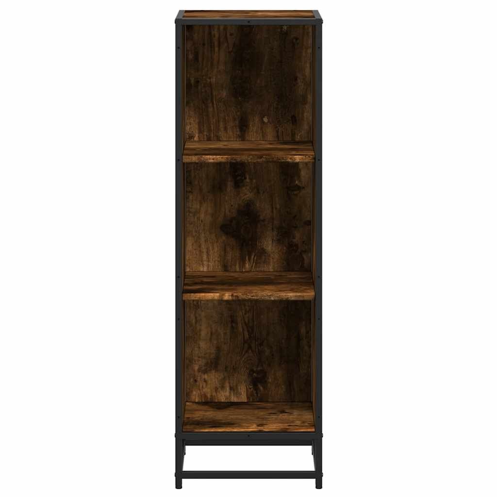 vidaXL Boekenkast 33,5x33x107,5 cm bewerkt hout gerookt eikenkleurig