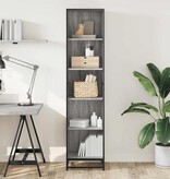 vidaXL Boekenkast 40x35x170,5 cm bewerkt hout grijs sonoma eikenkleur