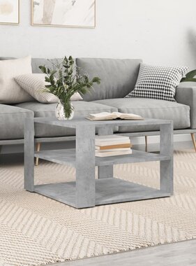 VidaXL Salontafel 59,5x59,5x40 cm bewerkt hout betongrijs