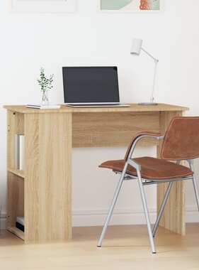 VidaXL Bureau 100x55x75 cm bewerkt hout sonoma eikenkleurig