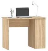 vidaXL Bureau 100x55x75 cm bewerkt hout sonoma eikenkleurig