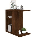 VidaXL Bijzettafel 50x30x50 cm bewerkt hout bruin eikenkleur