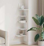 VidaXL Hoekwandschap 32x32x127,5 cm bewerkt hout wit