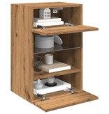 vidaXL Tv-wandmeubels met LED 2 st 40x30x60,5 cm artisanaal eikenkleur