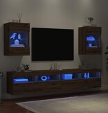 vidaXL Tv-wandmeubels met LED 2 st 40x30x60,5 cm artisanaal eikenkleur