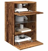vidaXL Tv-wandmeubels met LED 2 st 40x30x60,5 cm oud houtkleurig