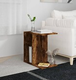 VidaXL Bijzettafel 50x30x50 cm bewerkt hout gerookt eikenkleurig