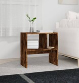 VidaXL Bijzettafel 50x30x50 cm bewerkt hout gerookt eikenkleurig