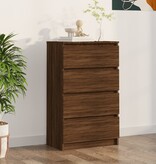 vidaXL Dressoir 60x35x98,5 cm bewerkt hout bruin eikenkleur