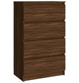 vidaXL Dressoir 60x35x98,5 cm bewerkt hout bruin eikenkleur