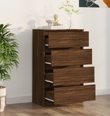 vidaXL Dressoir 60x35x98,5 cm bewerkt hout bruin eikenkleur