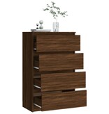 vidaXL Dressoir 60x35x98,5 cm bewerkt hout bruin eikenkleur
