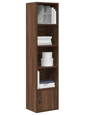 VidaXL Boekenkast 31x24x127 cm bewerkt hout bruin eikenkleurig