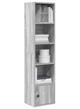 VidaXL Boekenkast 31x24x127 cm bewerkt hout grijs sonoma eikenkleurig