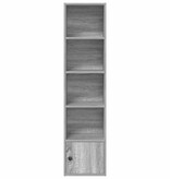 vidaXL Boekenkast 31x24x127 cm bewerkt hout grijs sonoma eikenkleurig