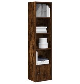 vidaXL Boekenkast 31x24x127 cm bewerkt hout gerookt eikenkleurig