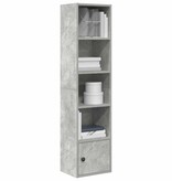 vidaXL Boekenkast 31x24x127 cm bewerkt hout betongrijs