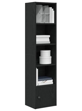 VidaXL Boekenkast 31x24x127 cm bewerkt hout zwart eikenkleurig