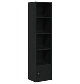 vidaXL Boekenkast 31x24x127 cm bewerkt hout zwart eikenkleurig