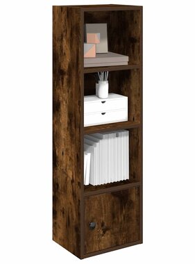 VidaXL Boekenkast 31x24x102 cm bewerkt hout gerookt eikenkleurig