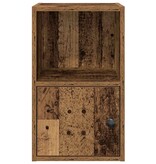 vidaXL Boekenkast 31x24x52 cm bewerkt hout oud houtkleurig