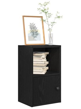 VidaXL Boekenkast 31x24x52 cm bewerkt hout zwart eikenkleurig
