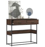 vidaXL Wandtafel 90x35x80 cm bewerkt hout bruin eikenkleur