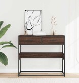 vidaXL Wandtafel 90x35x80 cm bewerkt hout bruin eikenkleur