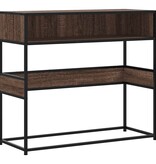 vidaXL Wandtafel 90x35x80 cm bewerkt hout bruin eikenkleur