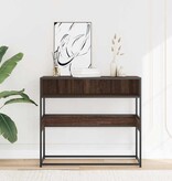 vidaXL Wandtafel 90x35x80 cm bewerkt hout bruin eikenkleur