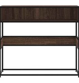 vidaXL Wandtafel 90x35x80 cm bewerkt hout bruin eikenkleur