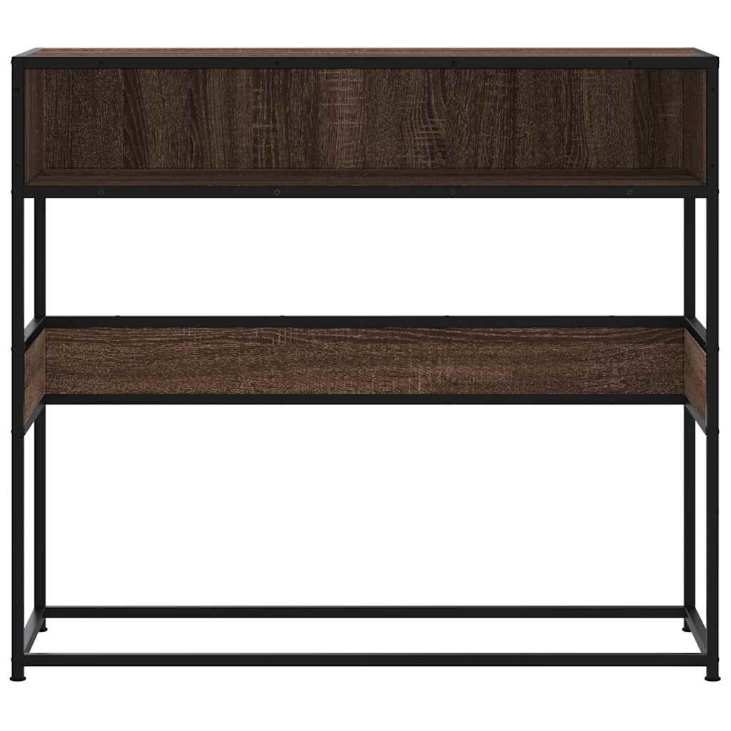 vidaXL Wandtafel 90x35x80 cm bewerkt hout bruin eikenkleur