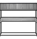 vidaXL Wandtafel 90x35x80 cm bewerkt hout grijs sonoma eikenkleurig
