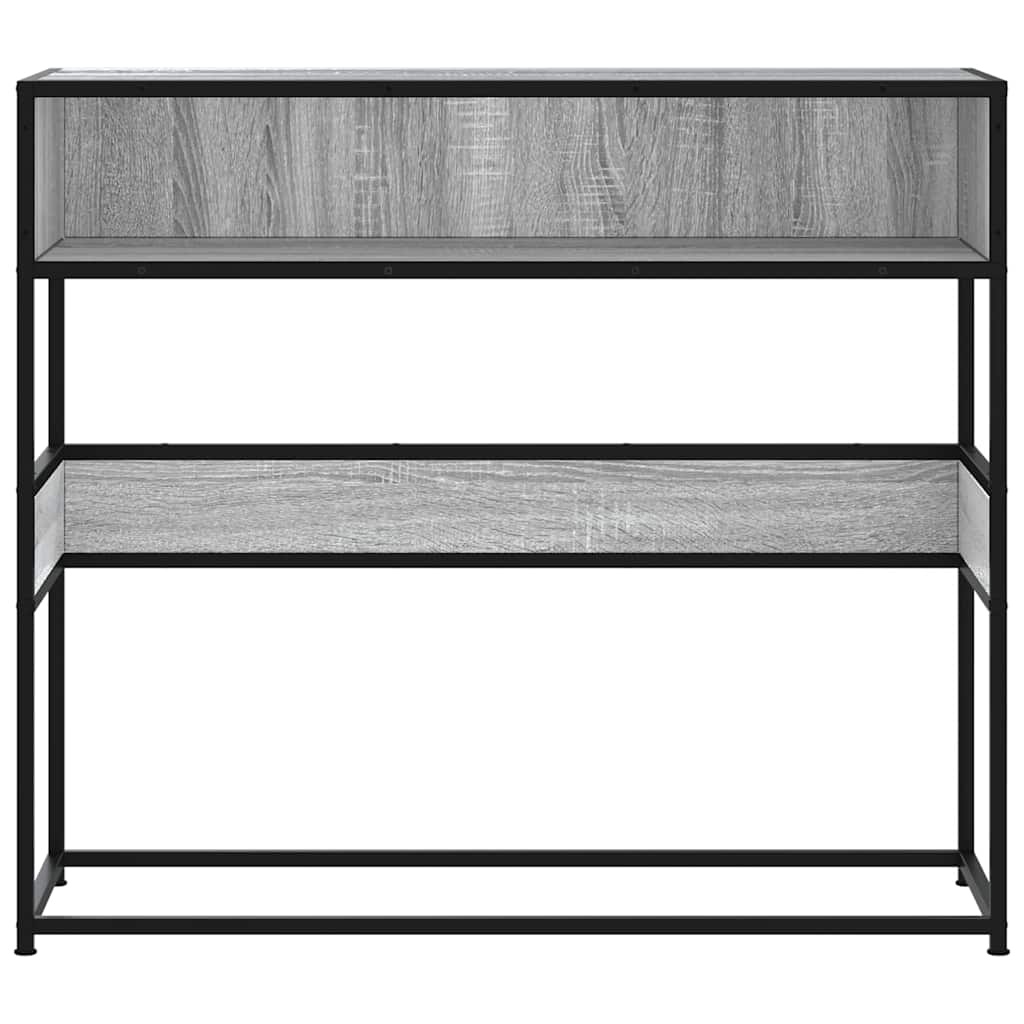 vidaXL Wandtafel 90x35x80 cm bewerkt hout grijs sonoma eikenkleurig