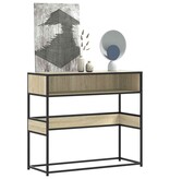 vidaXL Wandtafel 90x35x80 cm bewerkt hout sonoma eikenkleurig