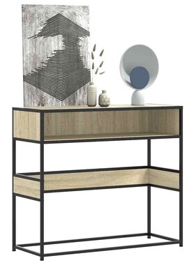 VidaXL Wandtafel 90x35x80 cm bewerkt hout sonoma eikenkleurig