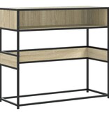 vidaXL Wandtafel 90x35x80 cm bewerkt hout sonoma eikenkleurig