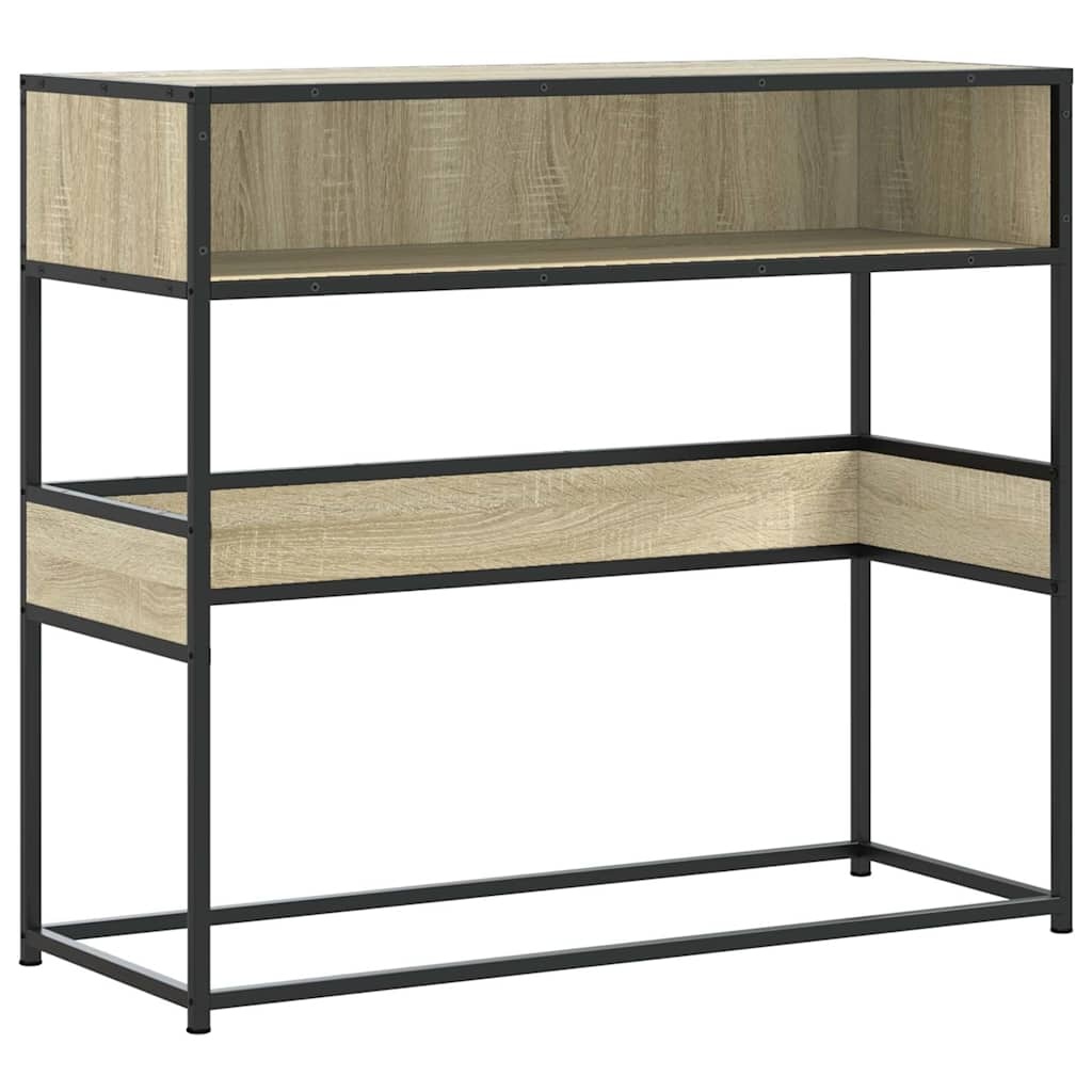 vidaXL Wandtafel 90x35x80 cm bewerkt hout sonoma eikenkleurig